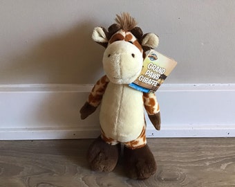 Jirafa de peluche Adventure Planet Grand Paws con etiquetas, 25 cm
