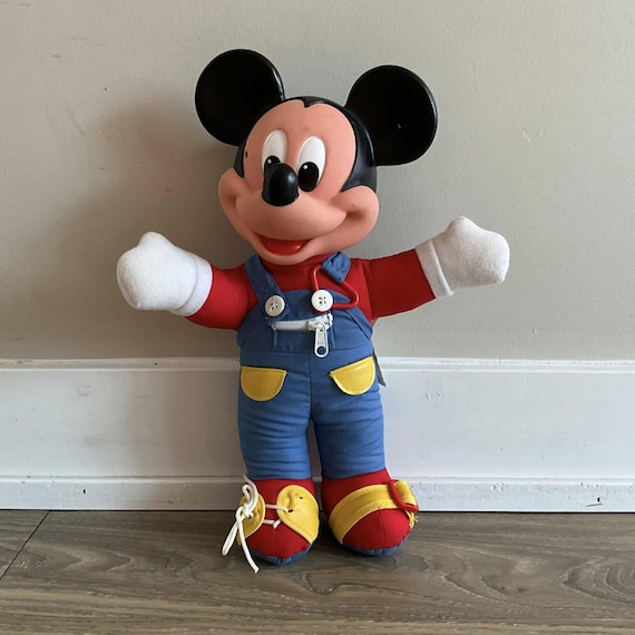 Vintage Vinyl Head Disney Mattel Mickey Mouse Soft Body - Etsy