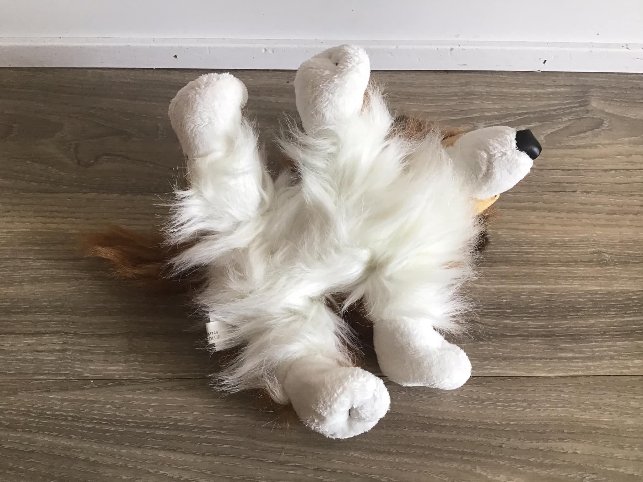 GANZ Webkinz Collie White & Brown Plush Dog Lassie Toy no code