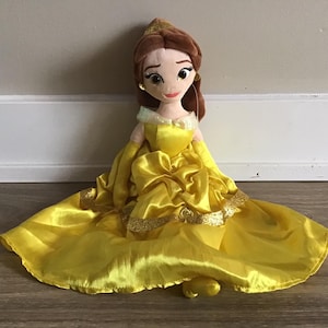 princess polly baby blue dress Disney Store Princess BELLE Plush Doll Beauty and the Beast Princess main image 1