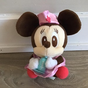 Disney Baby Minnie Mouse Nurse Stuffed Animal Toy Plush 6"