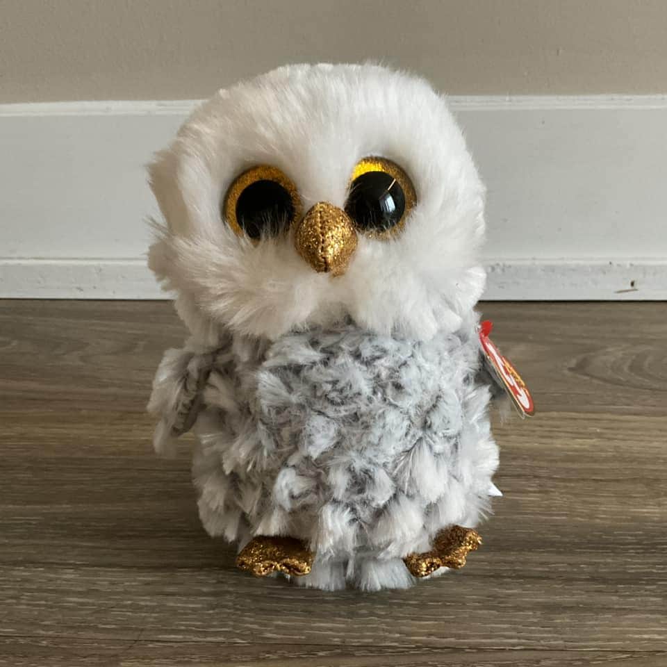 Ty Beanie Boo Owlette The Gray Owl Stuffed Animal Toy Plush 7"