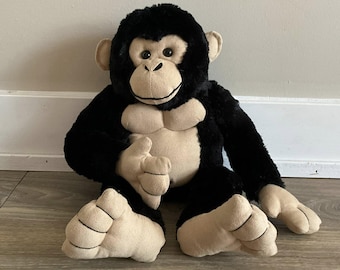 チンパンジーのぬいぐるみ リアルなハンドパペット ぬいぐるみ 14