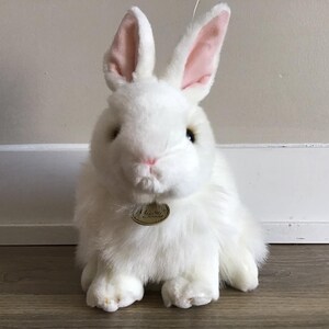 Aurora - Miyoni American White Rabbit Stuffed Animal Toy 10