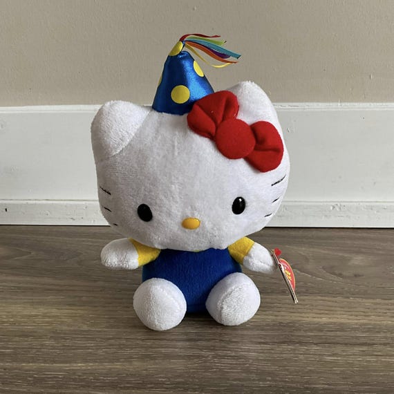 Hello Kitty Plush with Red Bow and Blue Outfit Sanrio Hello Kitty Plush Toy,red Dress I Love NY Patriotic  main image 4