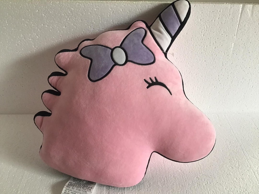 Pink Embroidered Detail Unicorn Pillow Toy