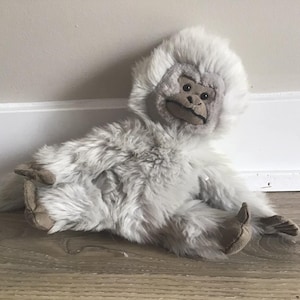 StarBucks Wildlife Collectibles Number 1 White Monkey Stuffed Animal Toy Plush 9&quot;