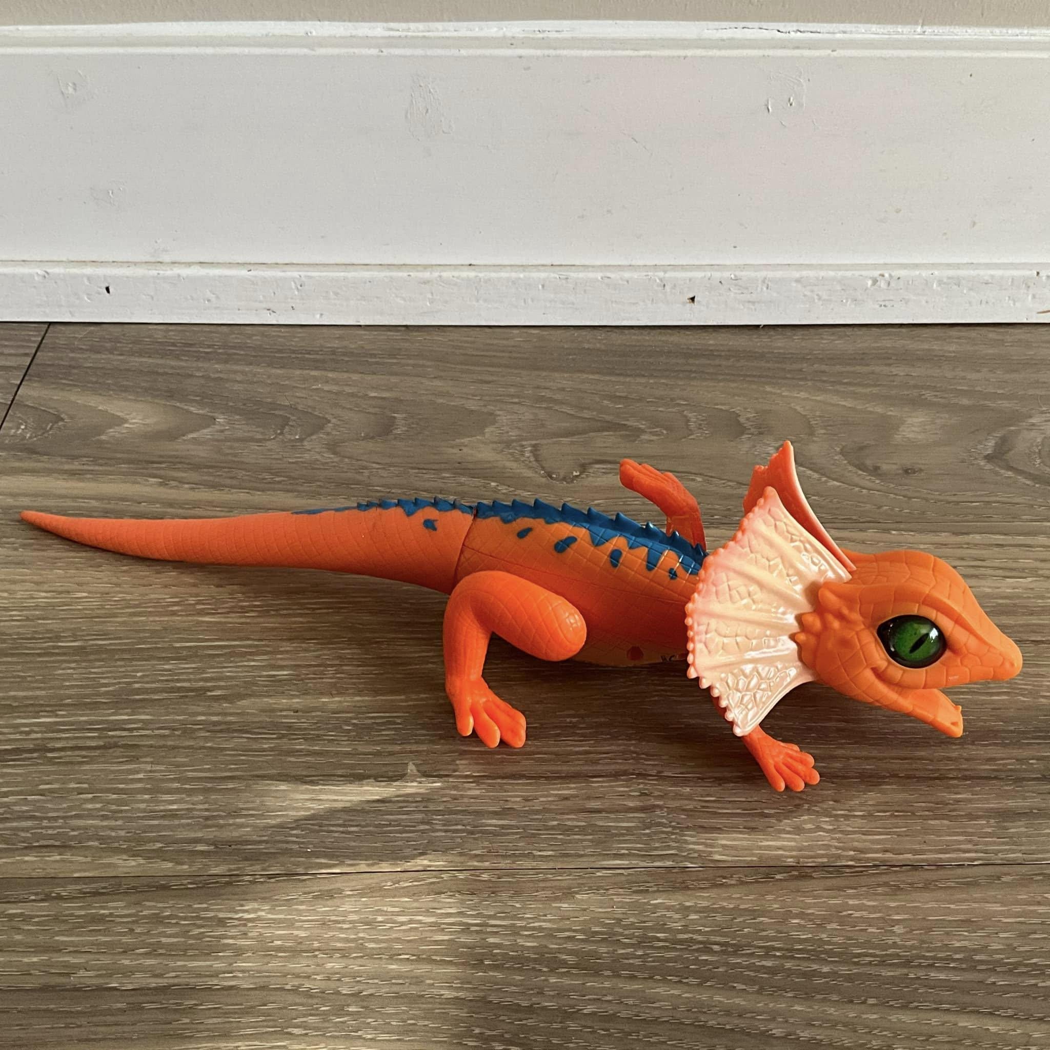 ZURU Robo Alive Frilled Neck Lizard Robot Walking Toy - Orange - Etsy