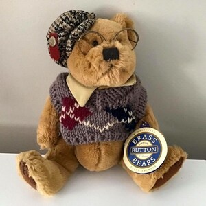 Vintage BRASS BUTTON BEARS Collection Bear