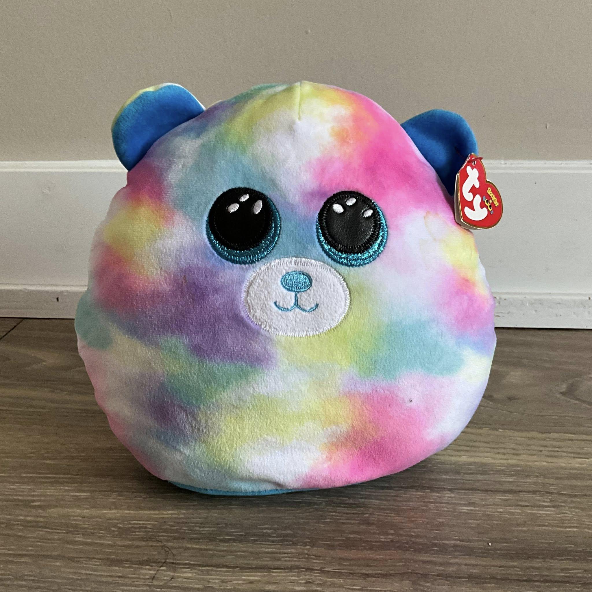 Ty Squish-a-Boos - Coussin Peluche Hope L'ours 40cm - Microfibre, Doux, Lavable En Machine !