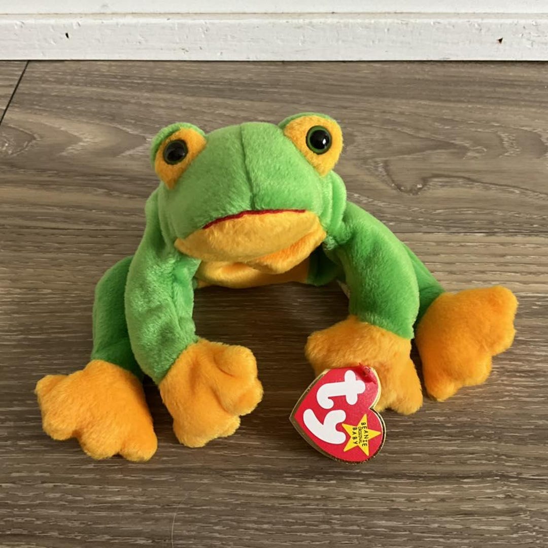 Ty Beanie Baby Smoochy the Frog Plush - Etsy