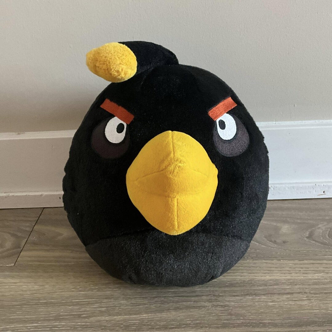 Peluche de Angry Birds, pájaro negro, suave y coleccionable