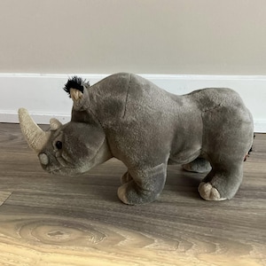 Wild Republic Gray Rhino Stuffed Animal Toy Plush 13&quot;