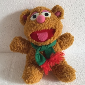 Vintage 1987 McDonalds Baby Fozzie Bear Muppets Christmas Plush Toy Jim Henson