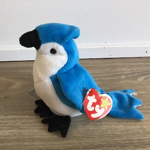 TY Beanie Baby “Rocket” Blue Jay Bird Stuffed Animal Plush Toy Vintage 1997