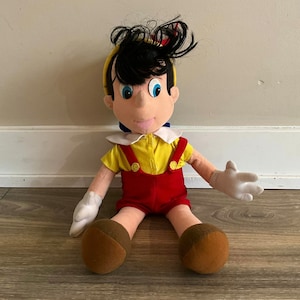 Vintage Disney Mattel Pinocchio Doll Cloth Plush 18" 1992 Stuffed Toy