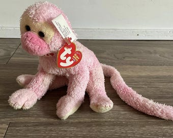 ty ぬいぐるみ ピンク サル ビーニーベイビーズ サル さる 猿 2 ty ぬいぐるみ サル ビーニーバディーズ さる 猿 - メルカリ