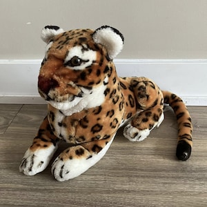 Leopard Stuffed Animal Realistic Exotic Animal Plush Toy