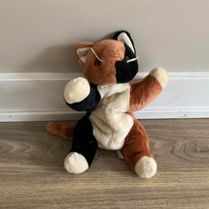vintage 1998 ty Beanie Buddies Chip the Cat Stuffed Animal Plush Toy 13"
