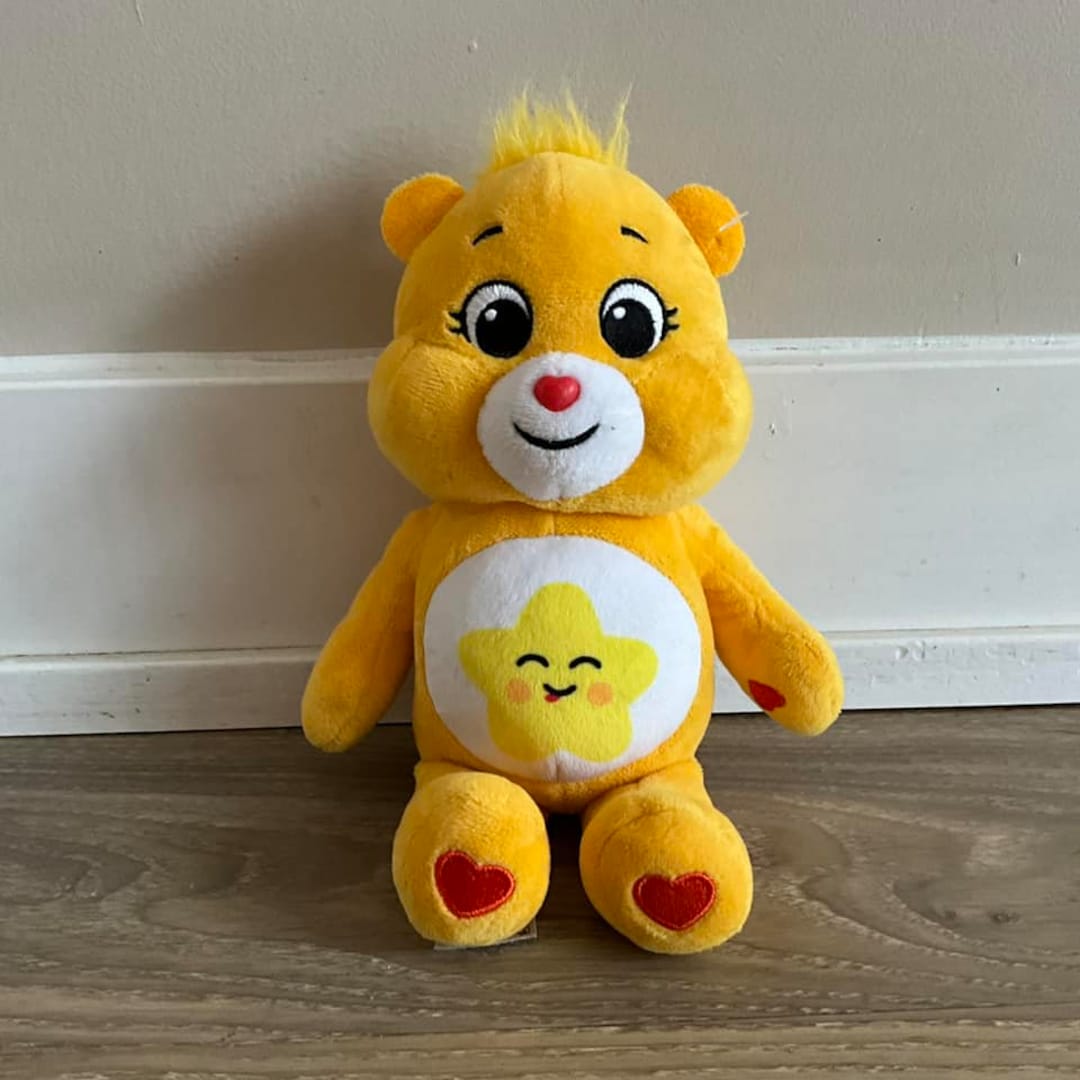 ケアベアが魔法の黄色い笑顔の星のぬいぐるみを解き放つ - Etsy 日本