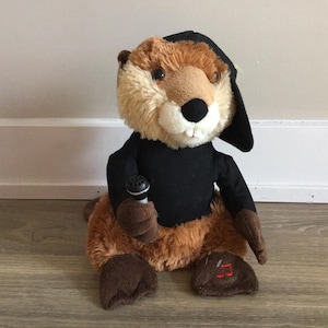 Knuffelschuur zingende en interactieve bever knuffel knuffel 11"