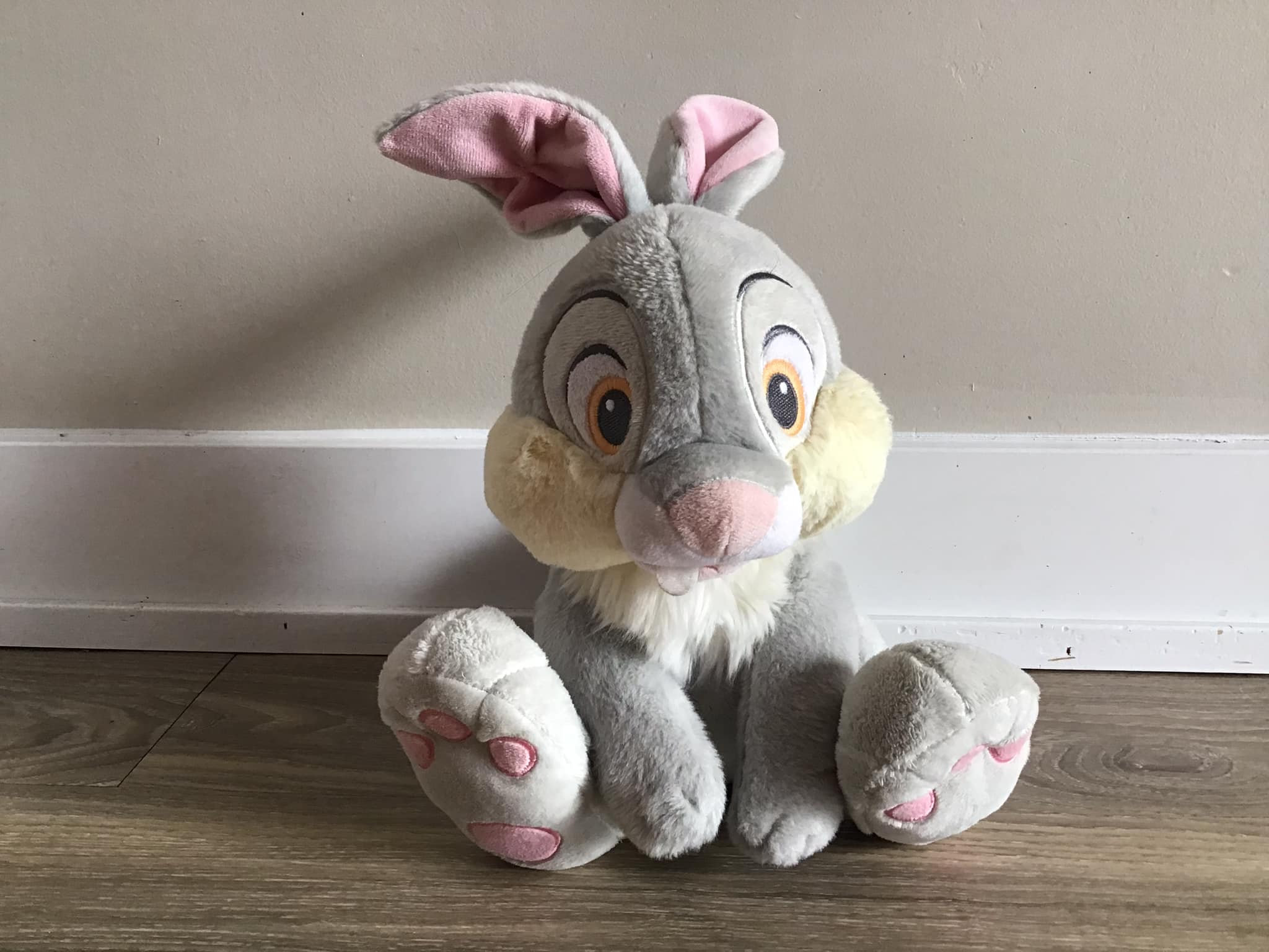 Disney Store Miss Bunny Thumper Plush Gray Rabbit Bambi Stuffed Animal 13