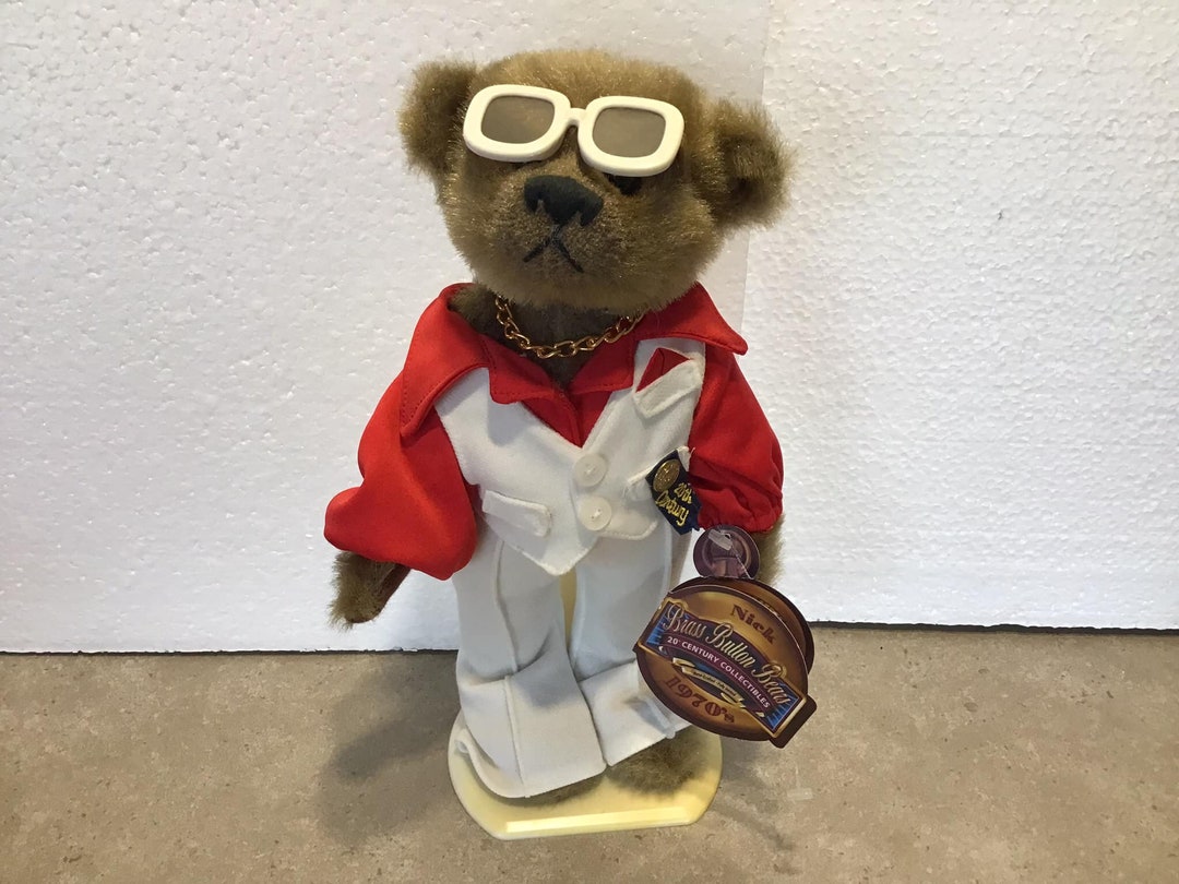 Vintage Brass Button Bear Collections, 20th Century Bears