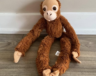 IKEA DJUNGELSKOG オランウータン ぬいぐるみ: ベルクロ手付きソフト
