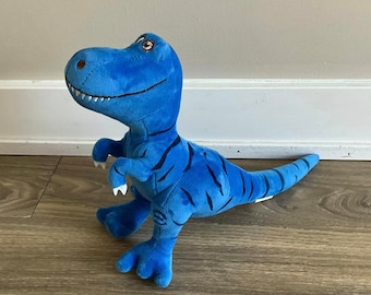 水色恐竜と小さな生き物のぬいぐるみ Amazon.co.jp: Just Play ジュラシックワールド ブルー 7インチ