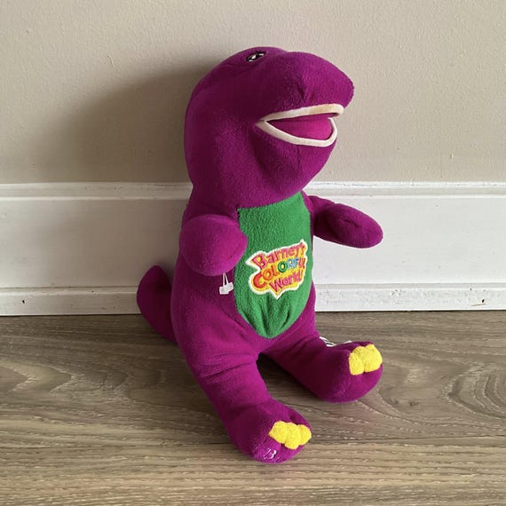 Barney's Colorful World Talking Singing Purple Dinosaur Soft Plush