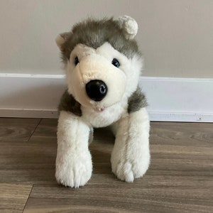 Build A Bear Siberian Husky Wolf Dog Stuffed Animal Plush Toy