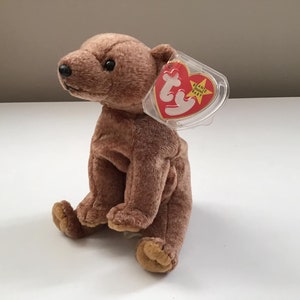 Pecan Bear Ty Beanie Babies DOB April 15,1999, rare vintage Pecan Bear, collectable toy