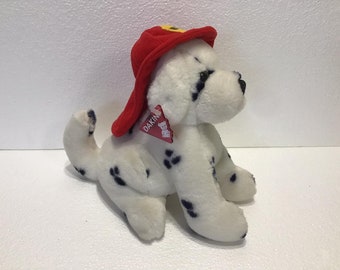 Vintage Dakin 9" Applause Firehouse Fritz Dalmatian Dog Stuffed Animal