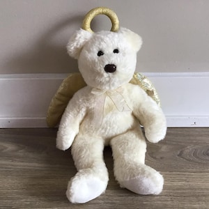 Ty 2000 Beanie Buddies Teddy Bear with Halo Stuffed Animal Toy Plush 14&quot;
