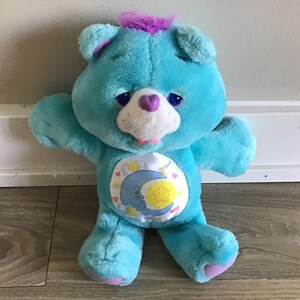 Vintage Bedtime Bear Care Bear Bedtime Bear Kenner Rare 1983 Plush Blue Bear