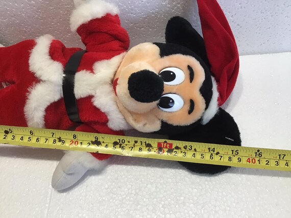 Vintage Plush Mickey Santa Etsy