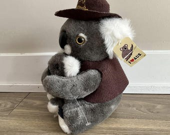 ヴィンテージ テディ フレンズ コアラと赤ちゃんのぬいぐるみ