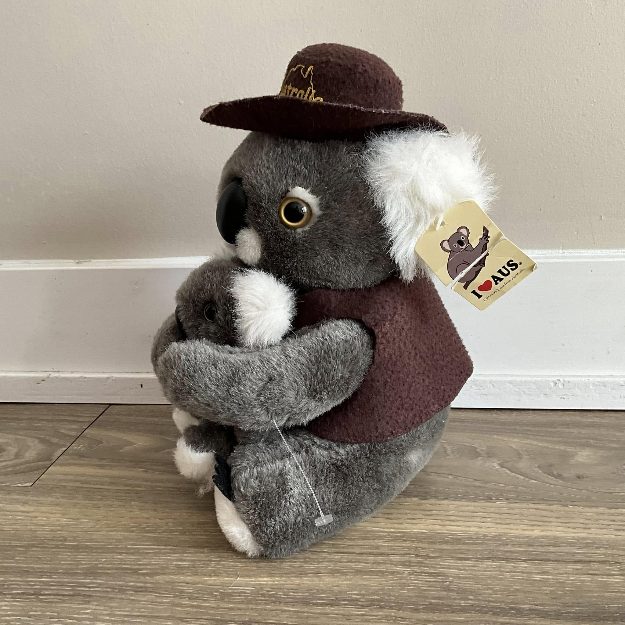 ヴィンテージ テディ フレンズ コアラと赤ちゃんのぬいぐるみ