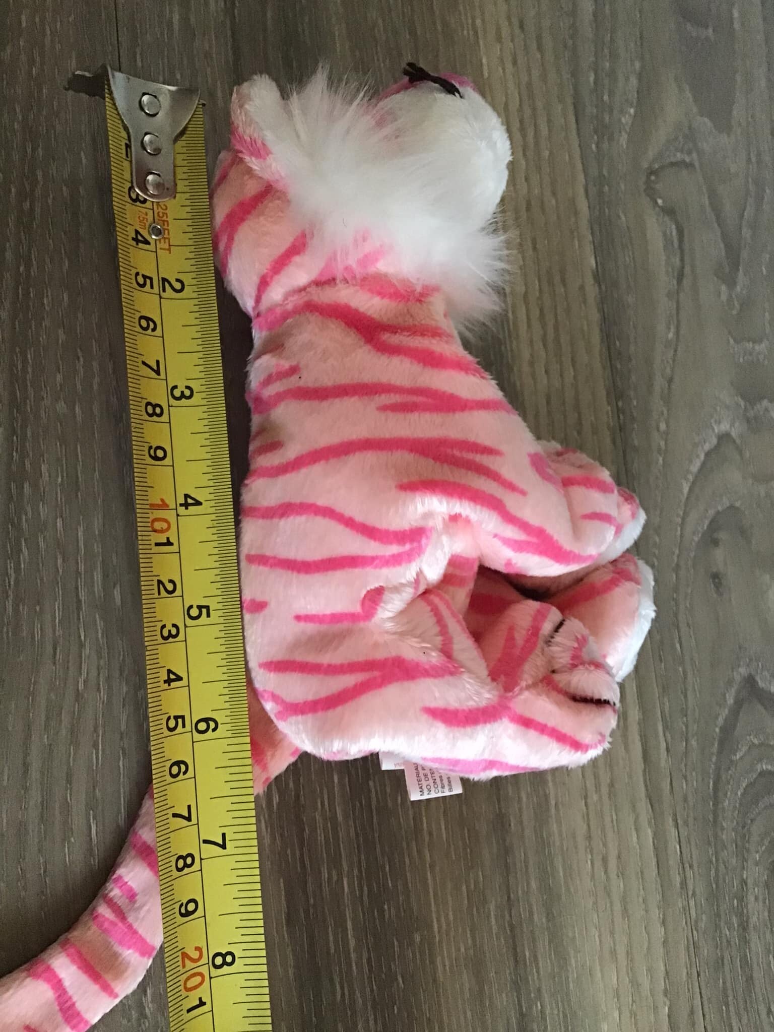 TY 2003 Beanie Baby Mystique the Pink Striped Tiger Stuffed Animal