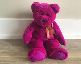 TY 1999 Beanie Buddies Millennium Bear Stuffed Animal Plush Toy 14"