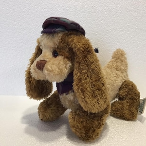 Vintage Ganz Cottage Collectibles Barkley the Brown Dog 1995 Plush, Stuffed Animal