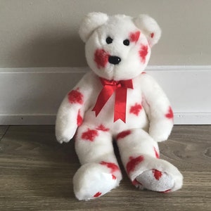 Ty 2002 Beanie Buddies Collection Canada Polar Bear Stuffed Animal Toy Plush 14"