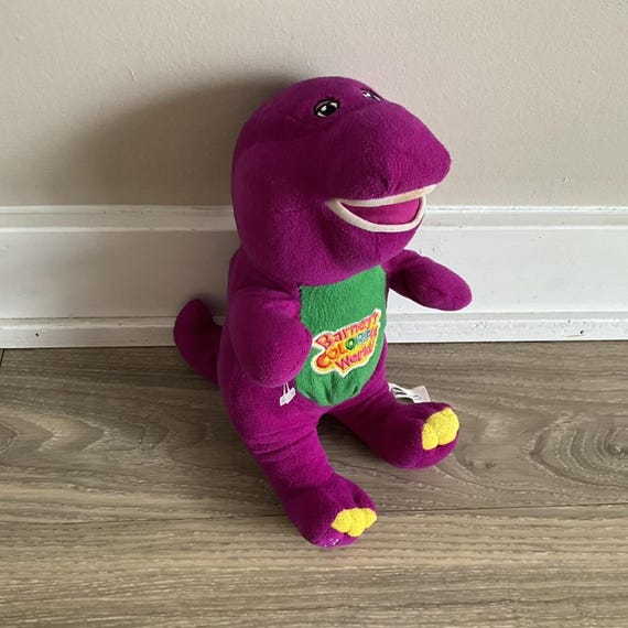 Barney's Colorful World Talking Singing Purple Dinosaur Soft Plush