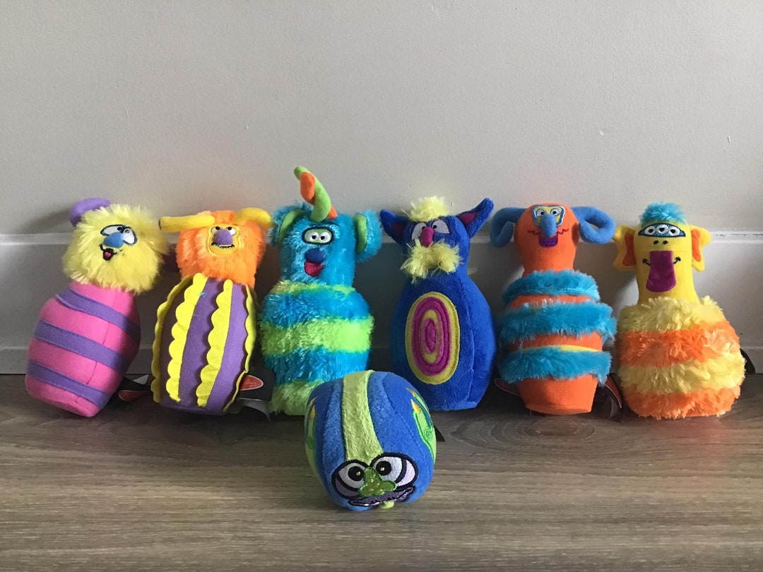 Melissa Doug Monster Bowling Game Stuffed Plush Aliens 6 Pins 1 Ball Soft Set 6.5 Etsy Australia