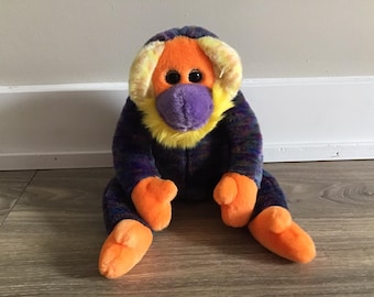TY 2000 Beanie Buddies Bananas the Orangutan Stuffed Animal Toy Plush 14"