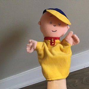 Caillou plyschdocka leksak 1999 handdocka vintage