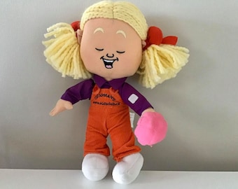 CHAPMANS Rag doll with Ice Cream Cone - Girl stuffed plush Blond hair dressed rag Doll