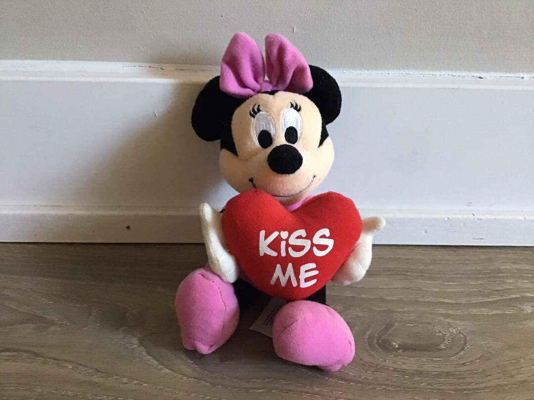 ミニーマウス ピンクと赤いハート キスミー 7インチ ディズニー