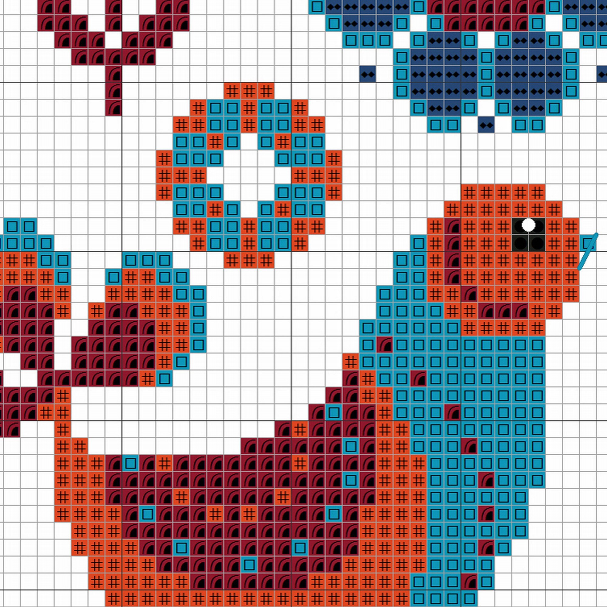 Set of 5 scandinavian cross stitch pattern folk sampler cross Etsy