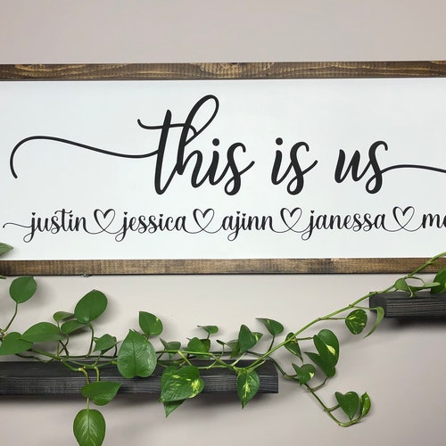 This is Us Personalized Family Sign Personalized This is Us Etsy